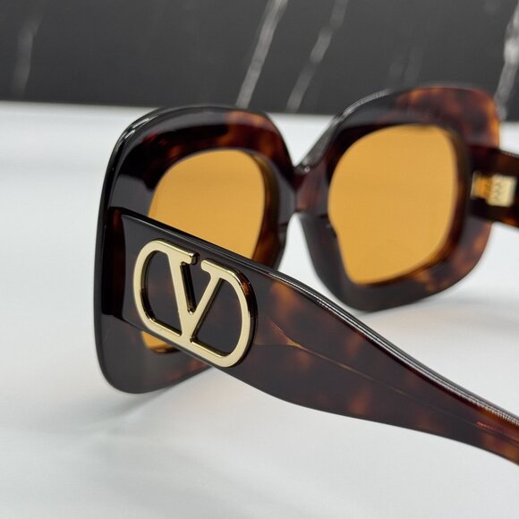 NEW VALENTINO VLS-180C HAVANA BROWN SUNGLASSES VALENTINO